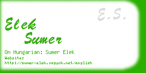 elek sumer business card